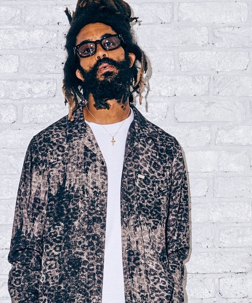 CRIMIE(クライミー)の「NOISE LEOPARD LONG SLEEVE SHIRT(シャツ/ブラウス・メンズ・ブルー/ブラック・L/S/M/XL/XXL)」の3枚目の写真
