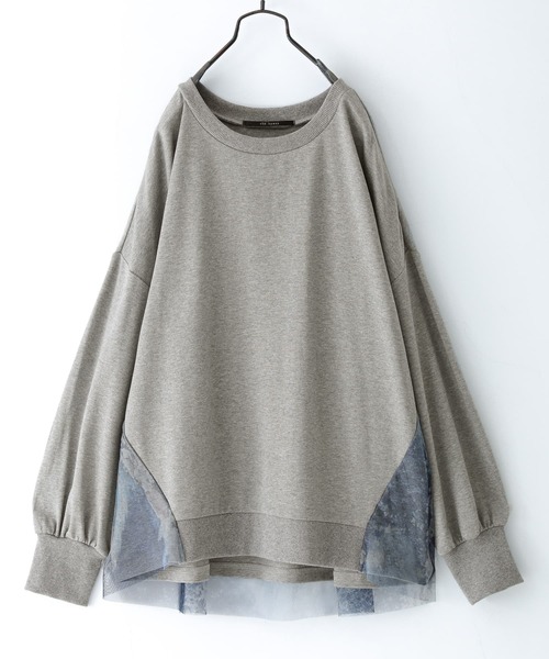 osharewalker（オシャレウォーカー）の「【廃盤】『アート柄バックチュールカットソー』（Tシャツ/カットソー・レディース・杢グレー/ブラック/ブラウン・FREE）」の14枚目の写真