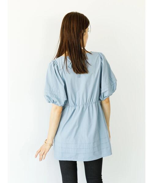 koe（コエ）の「ボリューム袖チュニックブラウス*（シャツ/ブラウス・レディース・ホワイト/ブルー系その他7/ライトベージュ/ネイビー・FREE）」の20枚目の写真