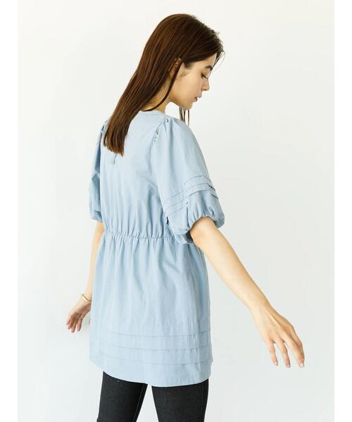 koe（コエ）の「ボリューム袖チュニックブラウス*（シャツ/ブラウス・レディース・ホワイト/ブルー系その他7/ライトベージュ/ネイビー・FREE）」の19枚目の写真