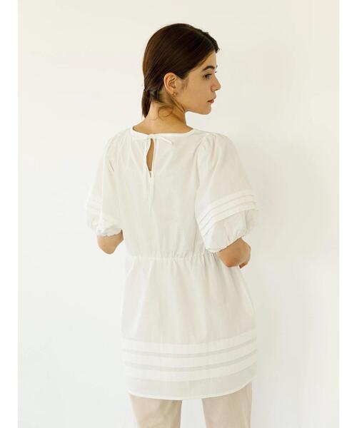 koe（コエ）の「ボリューム袖チュニックブラウス*（シャツ/ブラウス・レディース・ホワイト/ブルー系その他7/ライトベージュ/ネイビー・FREE）」の15枚目の写真