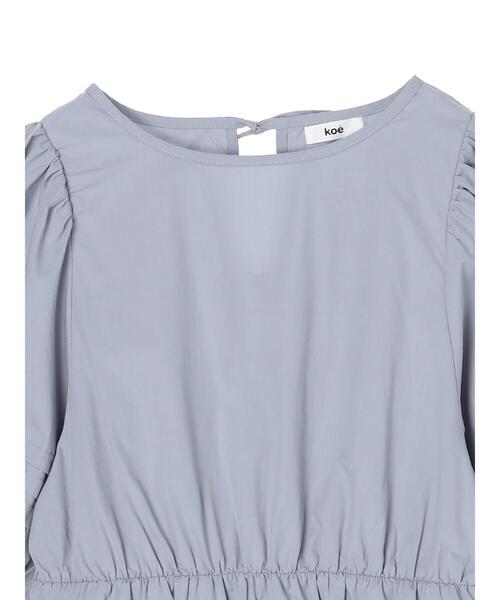 koe（コエ）の「ボリューム袖チュニックブラウス*（シャツ/ブラウス・レディース・ホワイト/ブルー系その他7/ライトベージュ/ネイビー・FREE）」の8枚目の写真