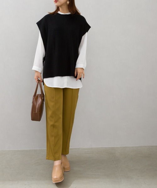 SpRay（スプレイ）の「サイドリボンニットベスト（ベスト・レディース・ブラック/ベージュ/グレー/グリーン・FREE）」の15枚目の写真