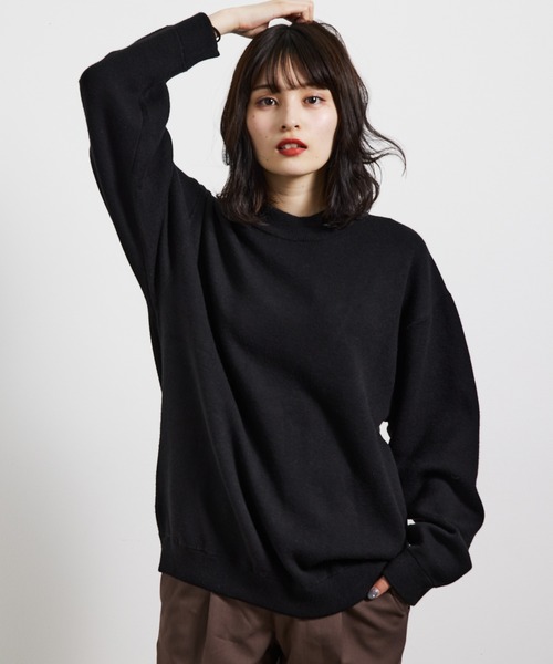 JUNRED（ジュンレッド）の「カシミヤブレンドミラノリブモックネック（ニット/セーター・メンズ・ブラック/ベージュ/グレー・S/M/L）」の2枚目の写真