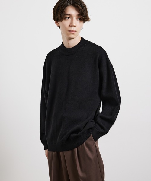 JUNRED（ジュンレッド）の「カシミヤブレンドミラノリブモックネック（ニット/セーター・メンズ・ブラック/ベージュ/グレー・S/M/L）」の13枚目の写真