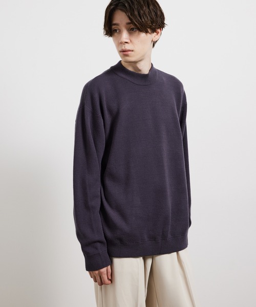 JUNRED（ジュンレッド）の「カシミヤブレンドミラノリブモックネック（ニット/セーター・メンズ・ブラック/ベージュ/グレー・S/M/L）」の16枚目の写真