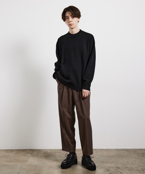 JUNRED（ジュンレッド）の「カシミヤブレンドミラノリブモックネック（ニット/セーター・メンズ・ブラック/ベージュ/グレー・S/M/L）」の22枚目の写真