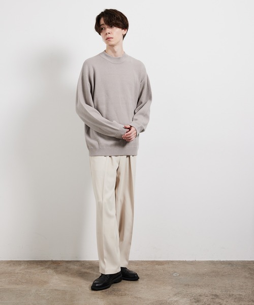 JUNRED（ジュンレッド）の「カシミヤブレンドミラノリブモックネック（ニット/セーター・メンズ・ブラック/ベージュ/グレー・S/M/L）」の17枚目の写真