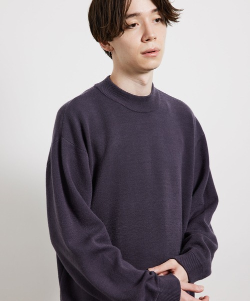 JUNRED（ジュンレッド）の「カシミヤブレンドミラノリブモックネック（ニット/セーター・メンズ・ブラック/ベージュ/グレー・S/M/L）」の20枚目の写真