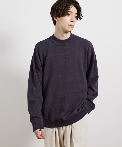 JUNRED（ジュンレッド）の「カシミヤブレンドミラノリブモックネック（ニット/セーター・メンズ・ブラック/ベージュ/グレー・S/M/L）」の11枚目の写真