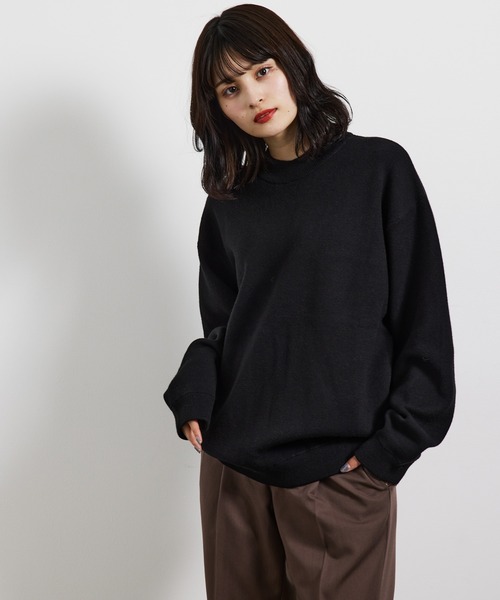 JUNRED（ジュンレッド）の「カシミヤブレンドミラノリブモックネック（ニット/セーター・メンズ・ブラック/ベージュ/グレー・S/M/L）」の18枚目の写真