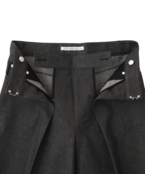 JOHN LAWRENCE SULLIVAN（ジョンローレンスサリバン）の「RIGID DENIM WIDE PANTS（デニムパンツ・メンズ・ブラック/インディゴブルー・44/46/42/48）」の8枚目の写真