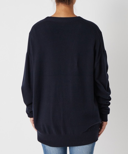 RIVE DROITE(リヴドロワ)の「深めのVネックですっきりとした印象に コットンアクリル深Vネックニット(ニット/セーター・レディース・アイボリー/ネイビー・FREE)」の16枚目の写真