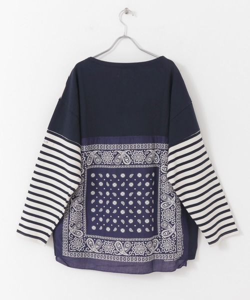 CAL O LINE（キャルオーライン）の「CAL O LINE　BANDANA BASQUE BORDER T-SHIRTS（Tシャツ/カットソー・メンズ・ネイビー・LARGE/MEDIUM）」の20枚目の写真