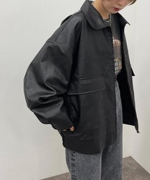 apres jour mignon | フェイクレザーブルゾン【ZOZOTOWN限定アイテム】【8PO】(ブルゾン)