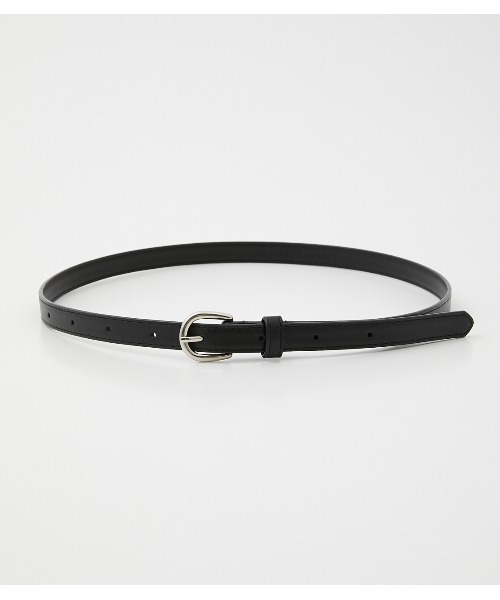 AZUL by moussy（アズールバイマウジー）の「NARROW METAL BELT / ナローメタルベルト（ベルト・レディース・ブラック/ベージュ・FREE）」の2枚目の写真