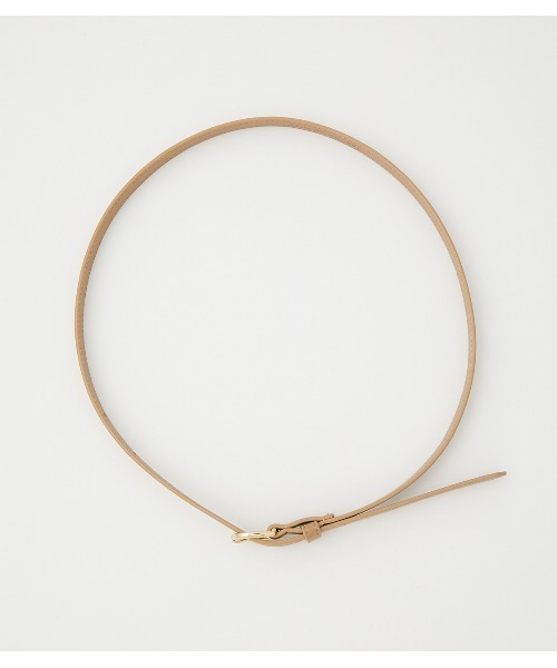 AZUL by moussy（アズールバイマウジー）の「NARROW METAL BELT / ナローメタルベルト（ベルト・レディース・ブラック/ベージュ・FREE）」の5枚目の写真