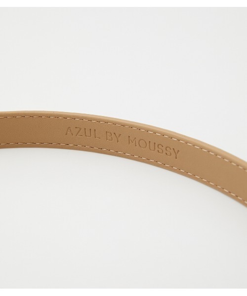 AZUL by moussy（アズールバイマウジー）の「NARROW METAL BELT / ナローメタルベルト（ベルト・レディース・ブラック/ベージュ・FREE）」の7枚目の写真