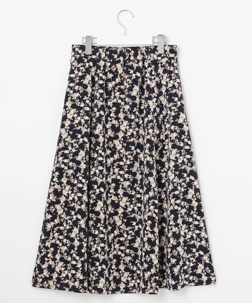 J.PRESS Ladies(J.プレス レディス)の「【洗える】ポリエステル ピーチサテンフラワープリント スカート(スカート・レディース・ネイビー系5・XS/S/XXS)」の12枚目の写真