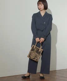 AULI | 【低身長向けサイズ】ダブルブレストテーラードオールインワン(つなぎ/オールインワン)