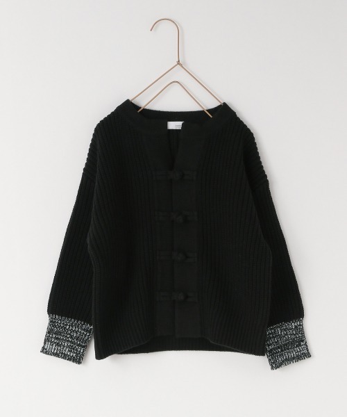 LOWRYS FARM（ローリーズファーム）の「ニットチャイナカーディガン　955169（カーディガン/ボレロ・キッズ・ブラック/グレー/ベージュ・110cm/120cm/130cm）」の15枚目の写真