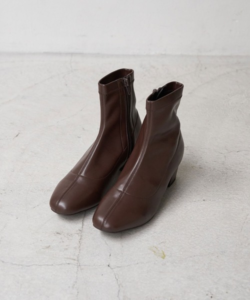 earth music&ecology（アースミュージックアンドエコロジー）の「ORiental TRaffic ストレッチブーツ（ブーツ・レディース・アイボリー/ブラック/ダークブラウン・S/M/L）」の3枚目の写真