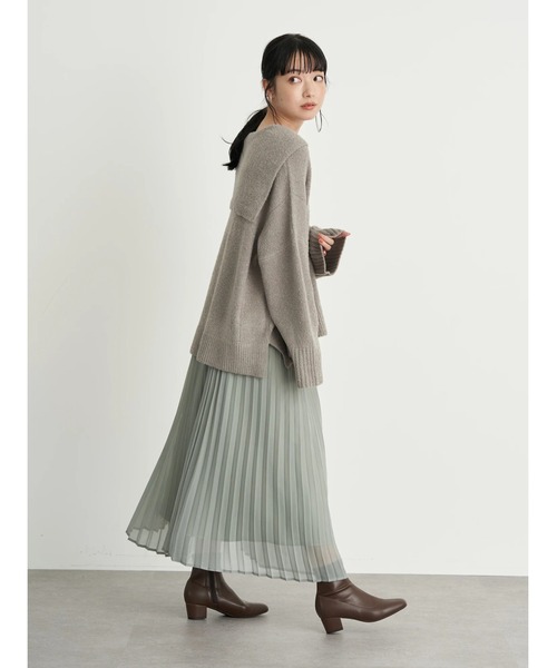 earth music&ecology（アースミュージックアンドエコロジー）の「ORiental TRaffic ストレッチブーツ（ブーツ・レディース・アイボリー/ブラック/ダークブラウン・S/M/L）」の5枚目の写真