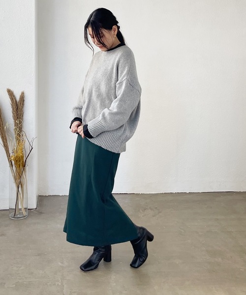 Shelly island（シェリーアイランド）の「ハイウエストロングナロースカート（スカート・レディース・ライトグリーン/レッド/グリーン/オレンジ/ブラック・M）」の22枚目の写真