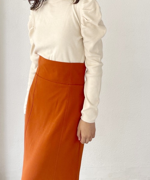 Shelly island（シェリーアイランド）の「ハイウエストロングナロースカート（スカート・レディース・ライトグリーン/レッド/グリーン/オレンジ/ブラック・M）」の11枚目の写真