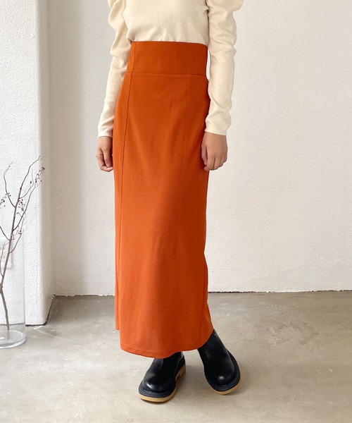 Shelly island（シェリーアイランド）の「ハイウエストロングナロースカート（スカート・レディース・ライトグリーン/レッド/グリーン/オレンジ/ブラック・M）」の12枚目の写真