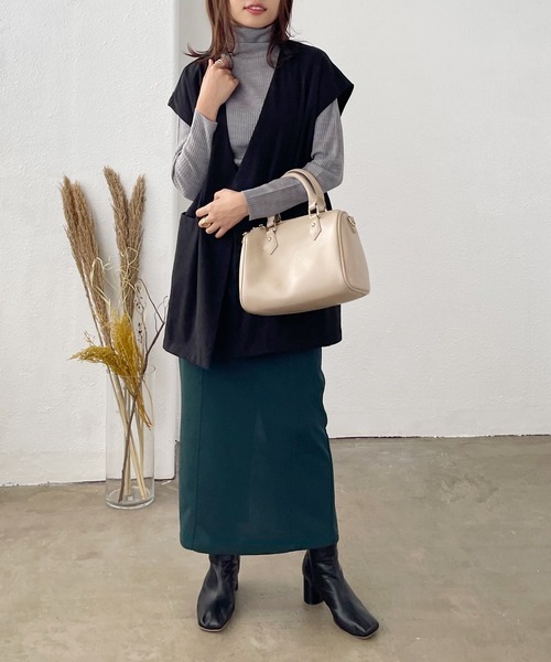 Shelly island（シェリーアイランド）の「ハイウエストロングナロースカート（スカート・レディース・ライトグリーン/レッド/グリーン/オレンジ/ブラック・M）」の16枚目の写真