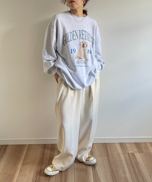 トレーナー スウェット vintage like over size wanwan sweat / ヴィンテージライクオーバーサイズワンワンスウェット vintage like over size wanwan sweat / ヴィンテージライク