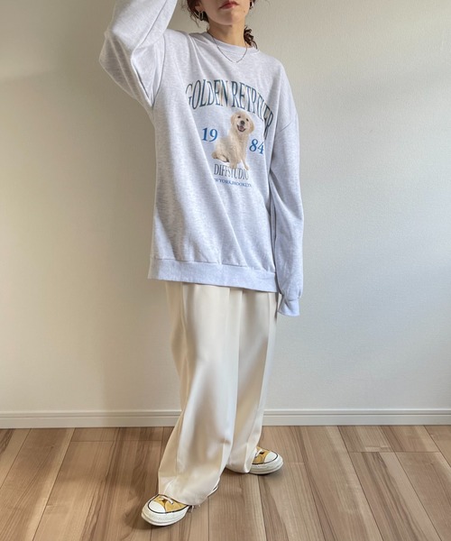 vintage like over size wanwan sweat / ヴィンテージライク
