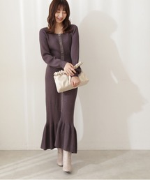 PROPORTION BODY DRESSING | フェイクスエードトリミングマーメイドKTOP / 1211240509(ワンピース)