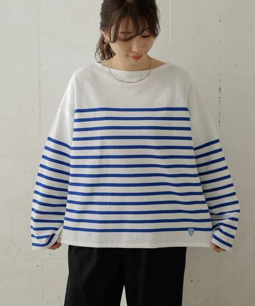 URBAN RESEARCH DOORS（アーバンリサーチドアーズ）の「ORCIVAL　WIDE BOAT NECK PULLOVER（Tシャツ/カットソー・レディース・ホワイト系その他/ブラウン系その他・1）」の8枚目の写真