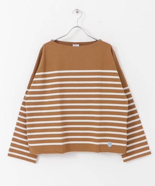 URBAN RESEARCH DOORS（アーバンリサーチドアーズ）の「ORCIVAL　WIDE BOAT NECK PULLOVER（Tシャツ/カットソー・レディース・ホワイト系その他/ブラウン系その他・1）」の5枚目の写真