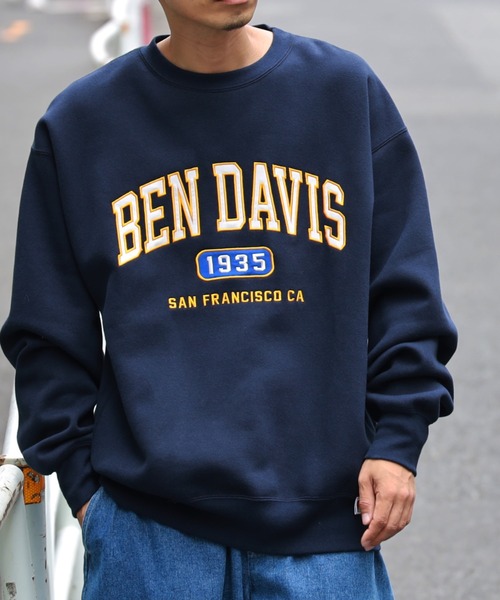 BEN DAVIS（ベンデイビス）の「【BEN DAVIS】カレッジスウェットクルー（スウェット・メンズ・オフホワイト/ネイビー/グリーン・L/M/XL/S）」の22枚目の写真