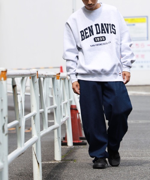 BEN DAVIS（ベンデイビス）の「【BEN DAVIS】カレッジスウェットクルー（スウェット・メンズ・オフホワイト/ネイビー/グリーン・L/M/XL/S）」の21枚目の写真