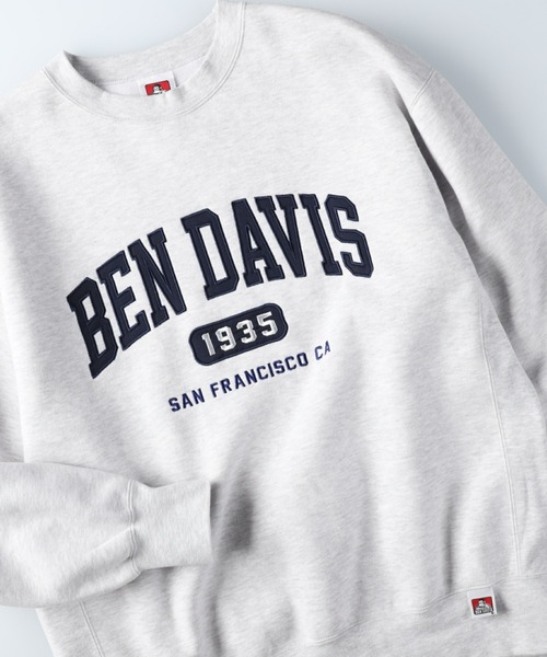 BEN DAVIS（ベンデイビス）の「【BEN DAVIS】カレッジスウェットクルー（スウェット・メンズ・オフホワイト/ネイビー/グリーン・L/M/XL/S）」の7枚目の写真