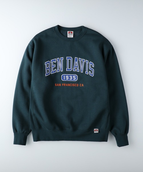 BEN DAVIS（ベンデイビス）の「【BEN DAVIS】カレッジスウェットクルー（スウェット・メンズ・オフホワイト/ネイビー/グリーン・L/M/XL/S）」の11枚目の写真