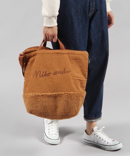 niko and...（ニコアンド）の「オリジナルニコロゴボア切り替え2WAYトートバッグ（トートバッグ・レディース・ブラック/ホワイト/ブラウン・0）」の18枚目の写真