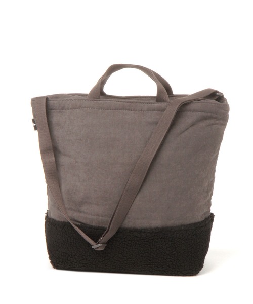 niko and...（ニコアンド）の「オリジナルニコロゴボア切り替え2WAYトートバッグ（トートバッグ・レディース・ブラック/ホワイト/ブラウン・0）」の4枚目の写真