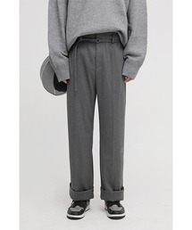MASONPRINCE | 【M.P Studios】Semi-wide slacks with narrow belt SK2047(スラックス)