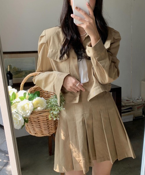 mood for a day（ムードフォーアデイ）の「precious skirt / プリーツミニスカート（スカート・レディース・ベージュ・FREE）」の8枚目の写真