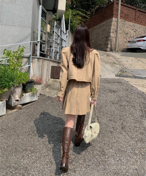 mood for a day（ムードフォーアデイ）の「precious skirt / プリーツミニスカート（スカート・レディース・ベージュ・FREE）」の10枚目の写真