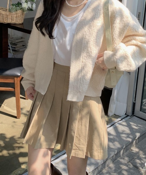 mood for a day（ムードフォーアデイ）の「precious skirt / プリーツミニスカート（スカート・レディース・ベージュ・FREE）」の12枚目の写真