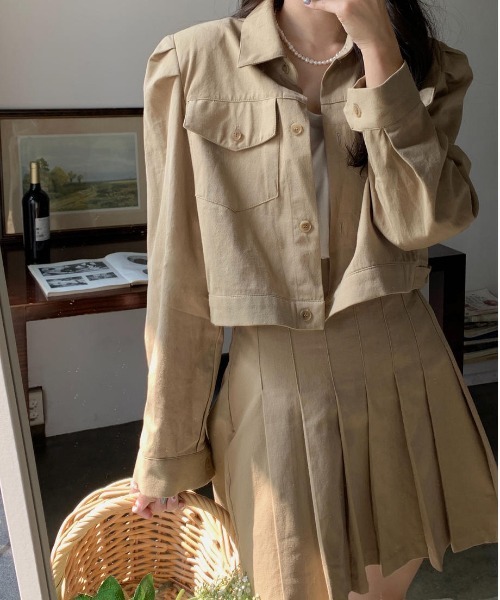 mood for a day（ムードフォーアデイ）の「precious skirt / プリーツミニスカート（スカート・レディース・ベージュ・FREE）」の2枚目の写真