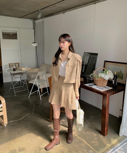 mood for a day（ムードフォーアデイ）の「precious skirt / プリーツミニスカート（スカート・レディース・ベージュ・FREE）」の16枚目の写真