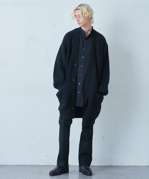 Lui's（ルイス）の「スーパービッグカーディガン（カーディガン/ボレロ・メンズ・ホワイト/ブラック・FREE）」の14枚目の写真