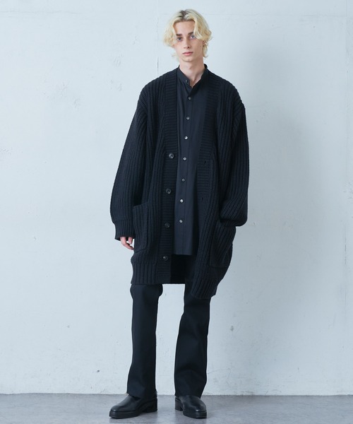 Lui's（ルイス）の「スーパービッグカーディガン（カーディガン/ボレロ・メンズ・ホワイト/ブラック・FREE）」の5枚目の写真